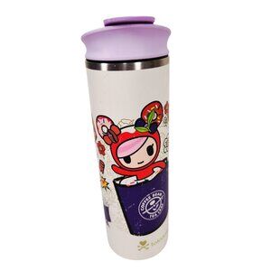 ToKIDOKI Bottle Coffee Bean & Tea Leaf 16oz Flip Top Stainless Steel Travel Mug